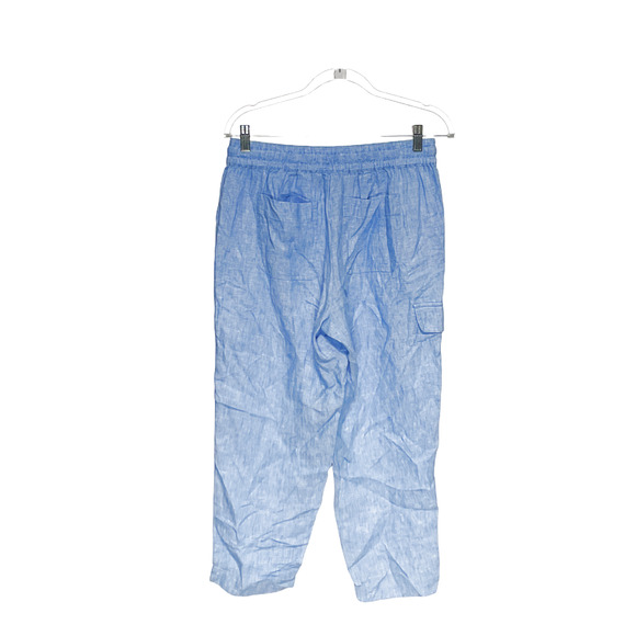 Talbots Blue Linen Capri Pants SP - Picture 2 of 4